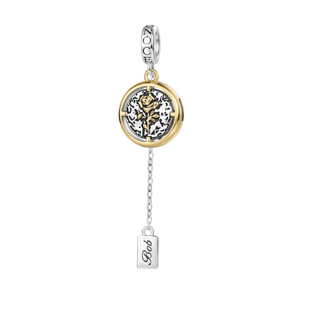 Gnoce Engravable Rose Gift Pendant Dangle Charm_1