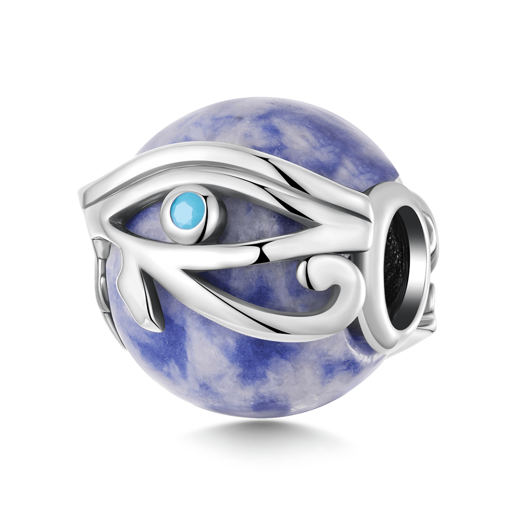 Gnoce Eye of Horus Blue Spot Jasper Charm_1