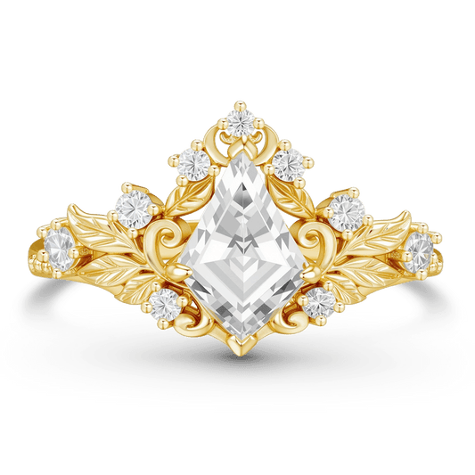 Gnoce Leaf Filigree Kite-Cut Leaf Moissanite Ring_1