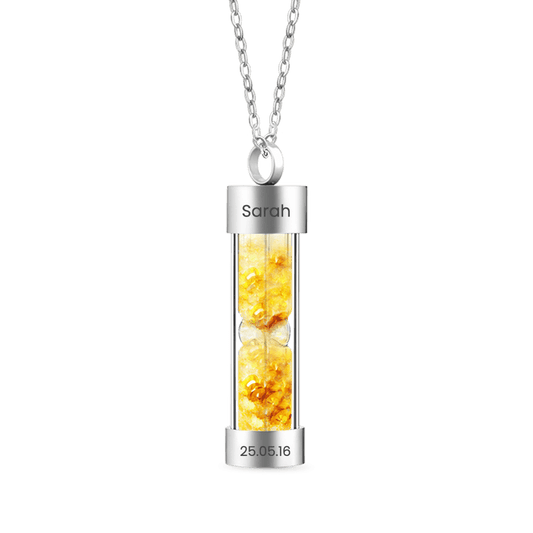 Gnoce Custom Name Necklace Hourglass Remember Gift_1
