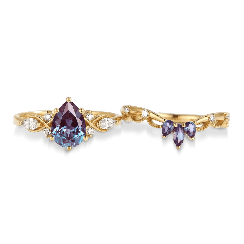 Gnoce Morning Glory Inspired Pear-Cut Engagement Ring_4