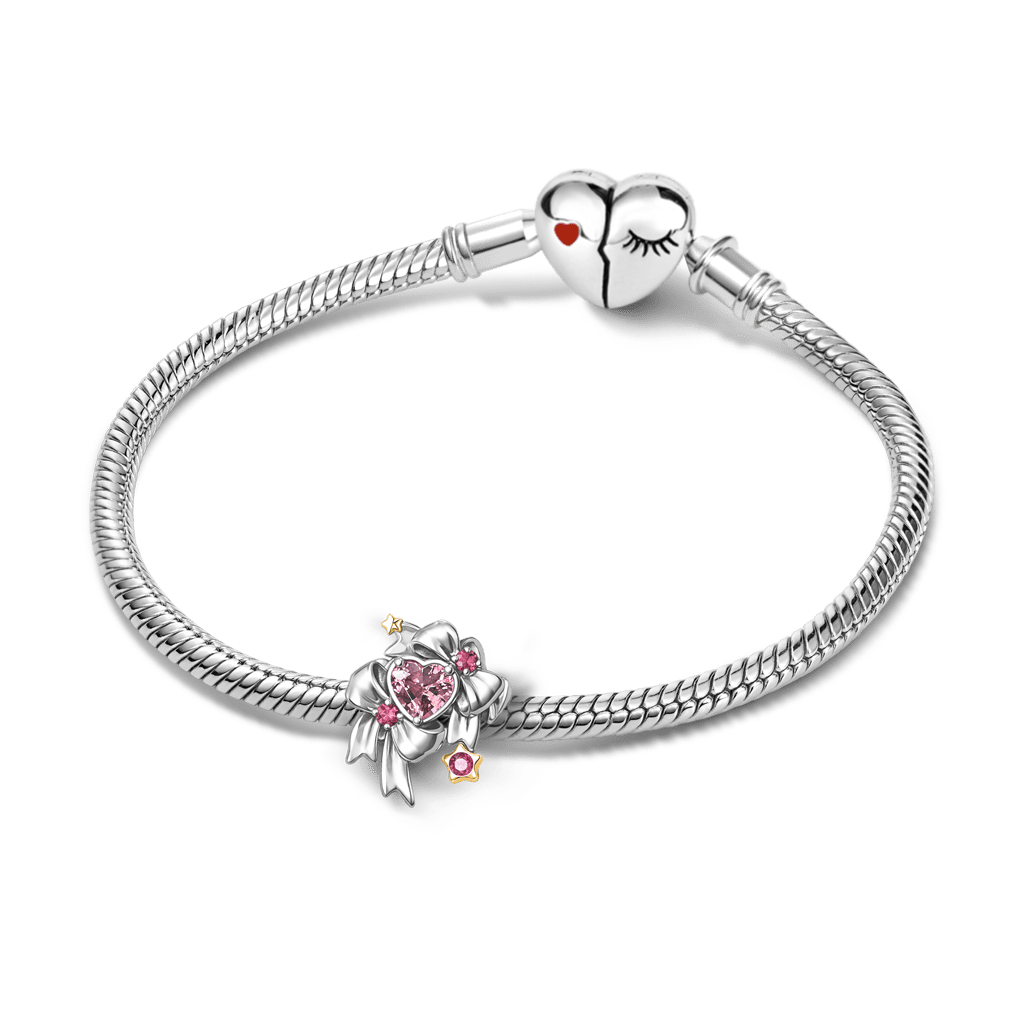 Gnoce Heart Bow Engravable Birthstone Charm_3