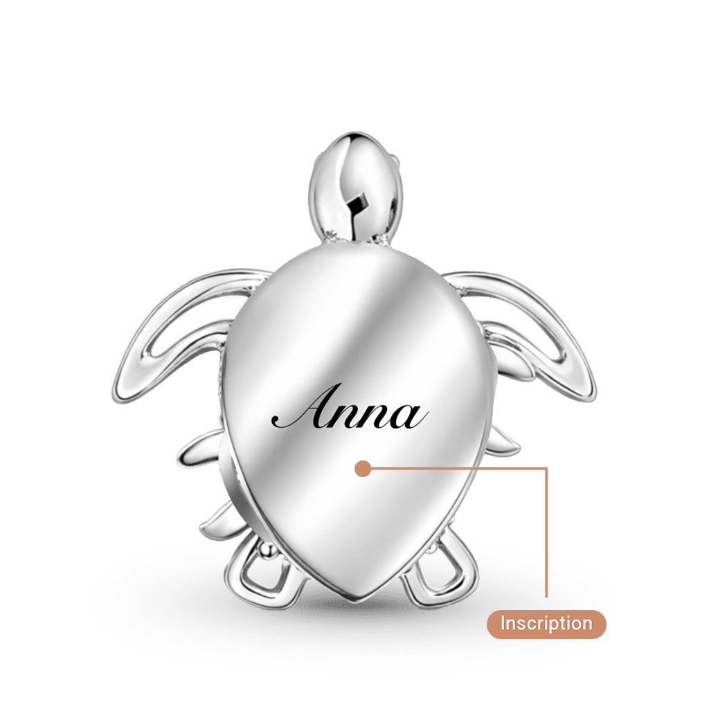 Gnoce Mother's Day Sea Turtle Mother & Baby Engravable Birthstone Charm_5