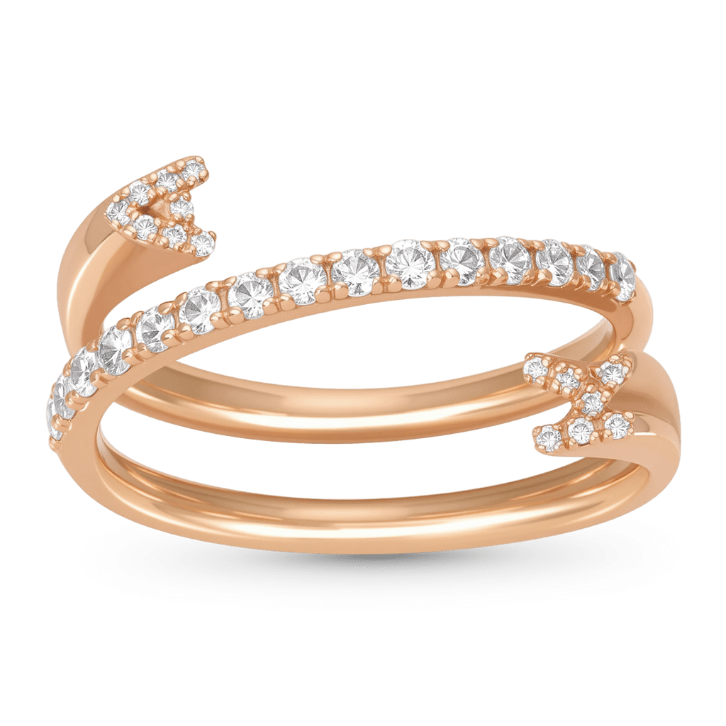 Gnoce Personalized Cuff 3 Row Nesting Ring with Engraving_5