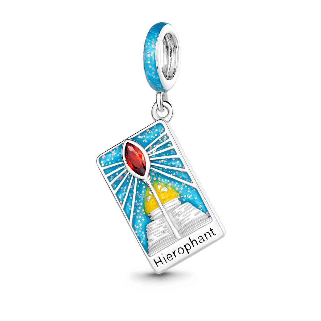 Gnoce The Hierophant Tarot Glow-in-the-Dark Pendant Dangle Charm_1