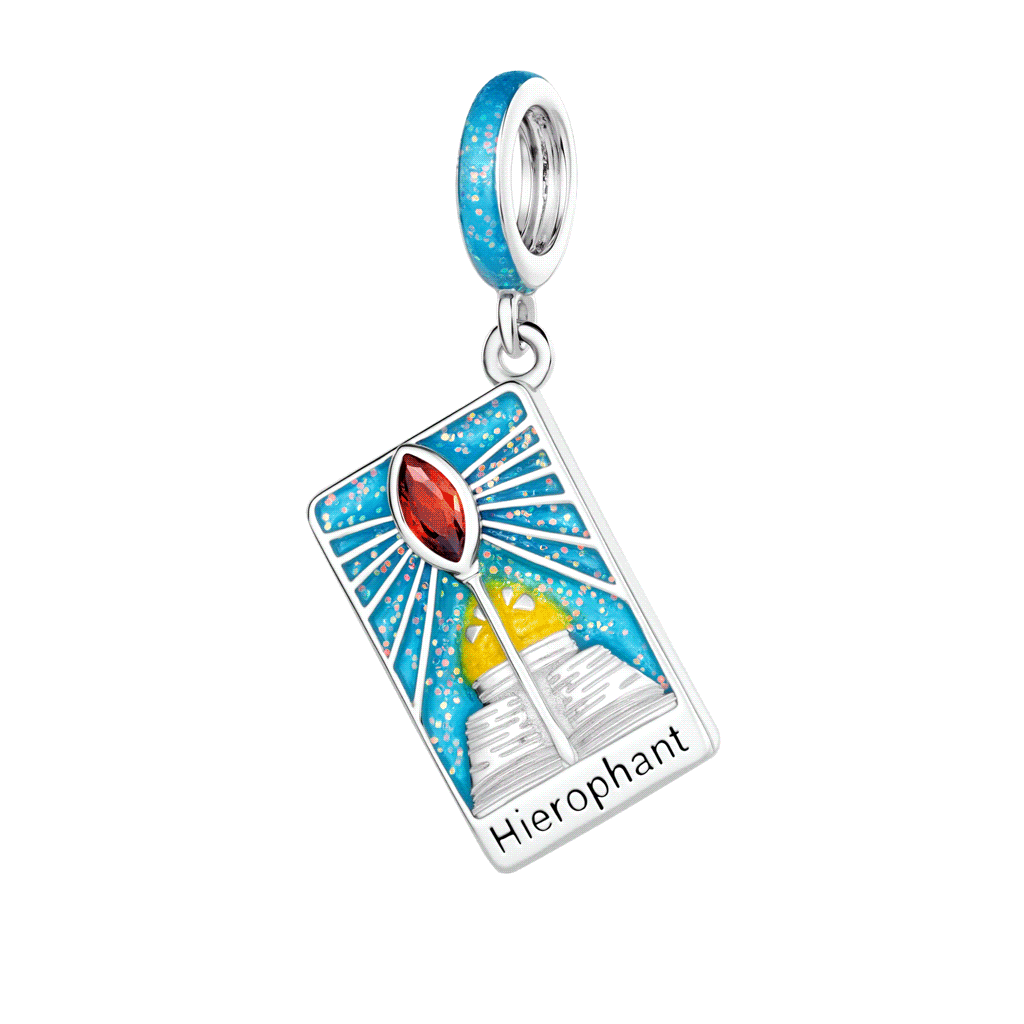 Gnoce The Hierophant Tarot Glow-in-the-Dark Pendant Dangle Charm_2