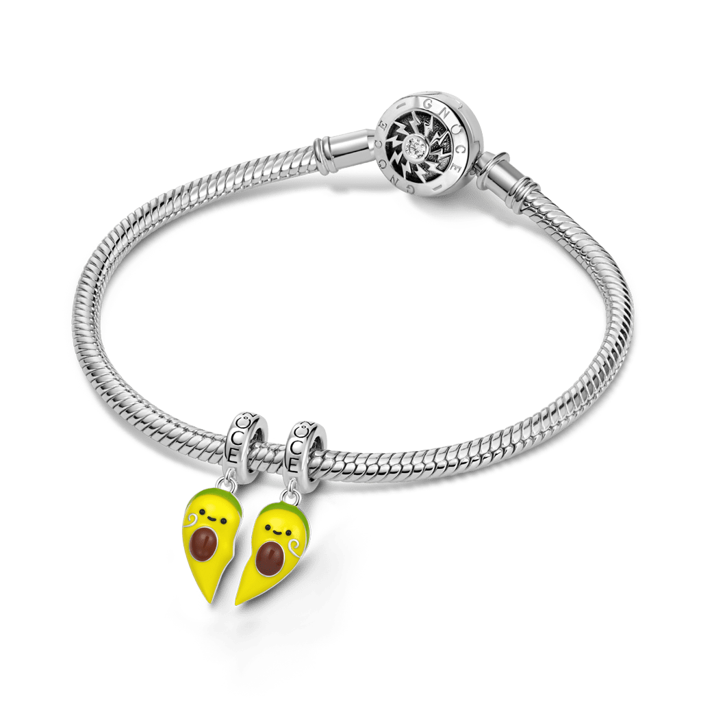 Gnoce Avocado Couple Customized Double Pendant Dangle Charm_3