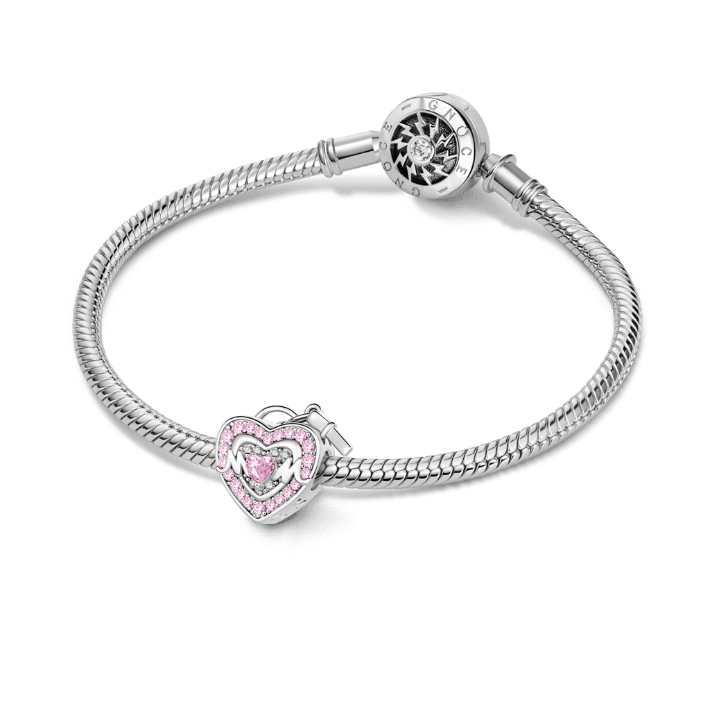 Gnoce Love Mom Forever Heart Lock Stopper Charm_3