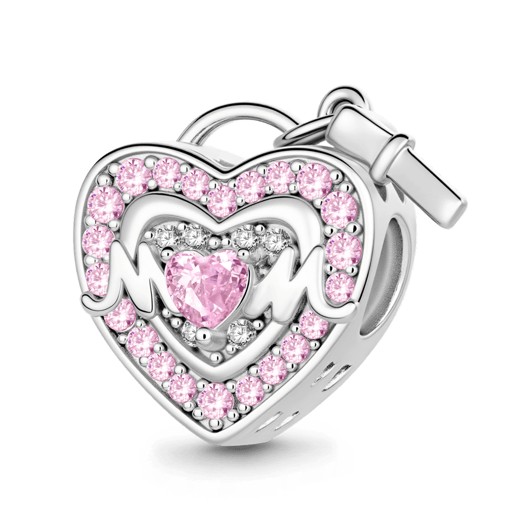 Gnoce Love Mom Forever Heart Lock Stopper Charm_1