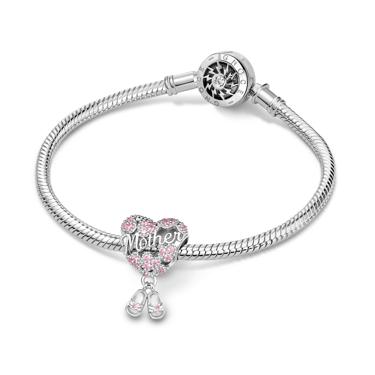 Gnoce Mother Heart with Baby Shoes Charm_3