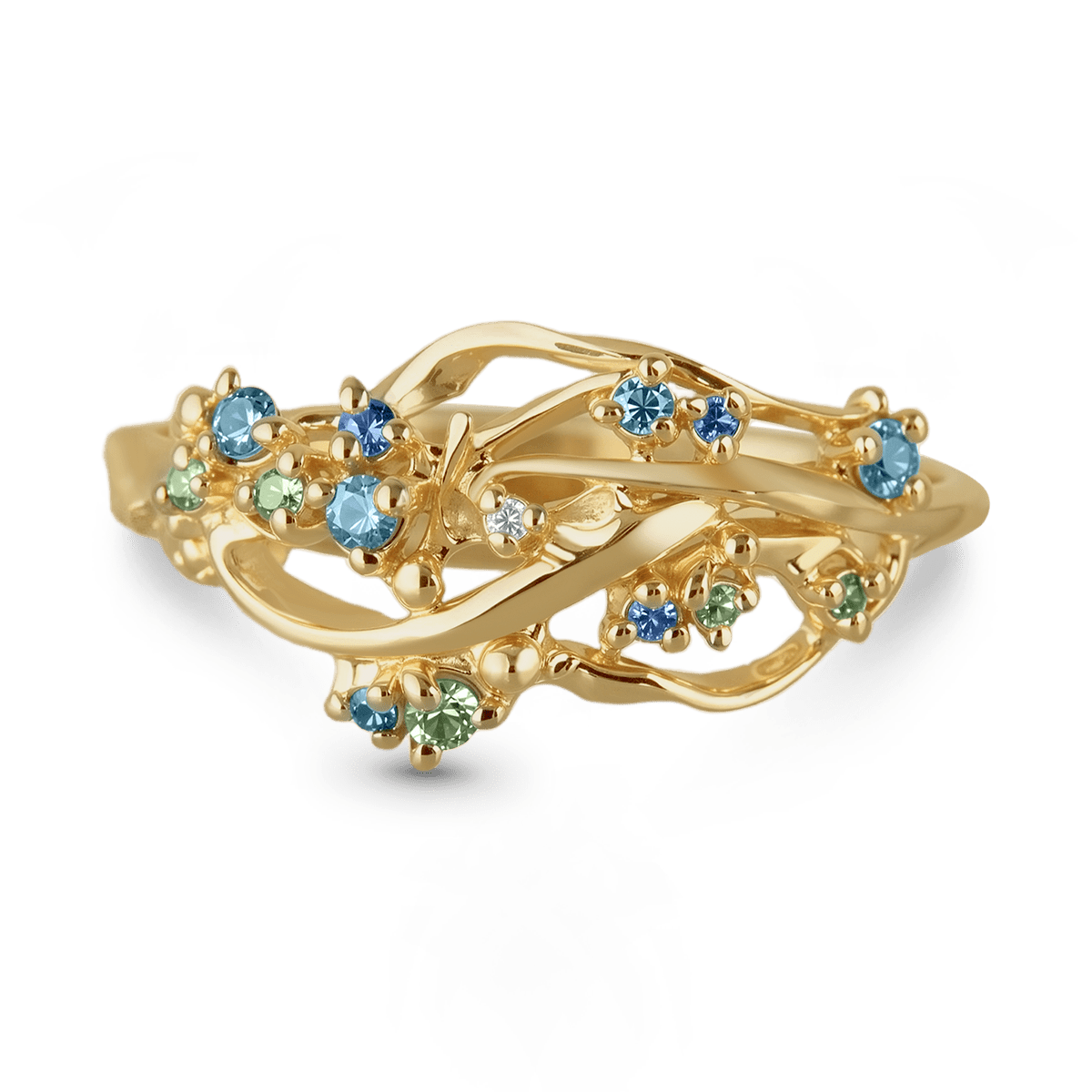 Gonce Nature-Inspired Vine Round-Cut Engagement Ring_1
