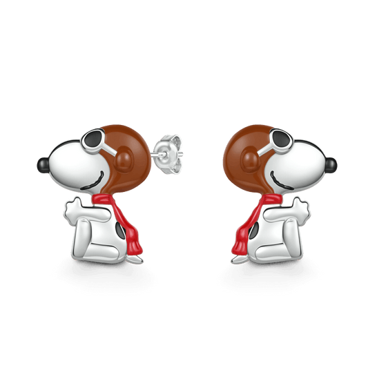 Gnoce Peanuts Snoopy Wearing Sunglasses Stud Earrings_1