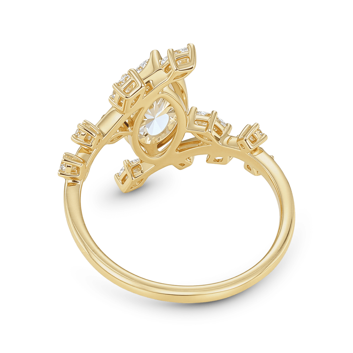 Gnoce Nature-Inspired Vine Marquise-Cut Engagement Ring_5