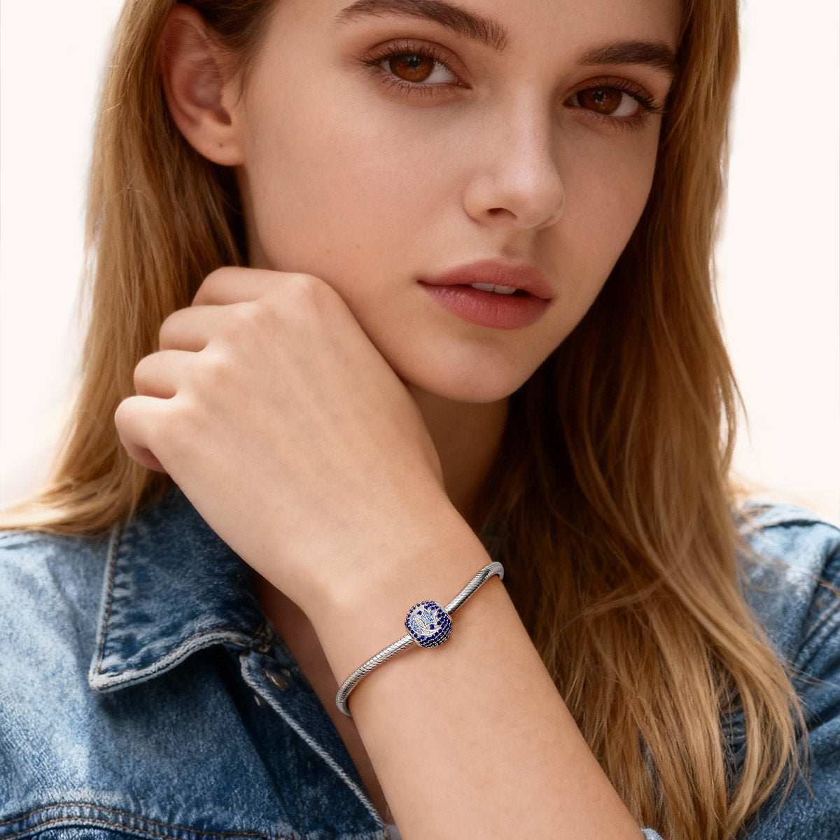 Gnoce Moon & Star Charm Platinum-plated Silver Blend_4