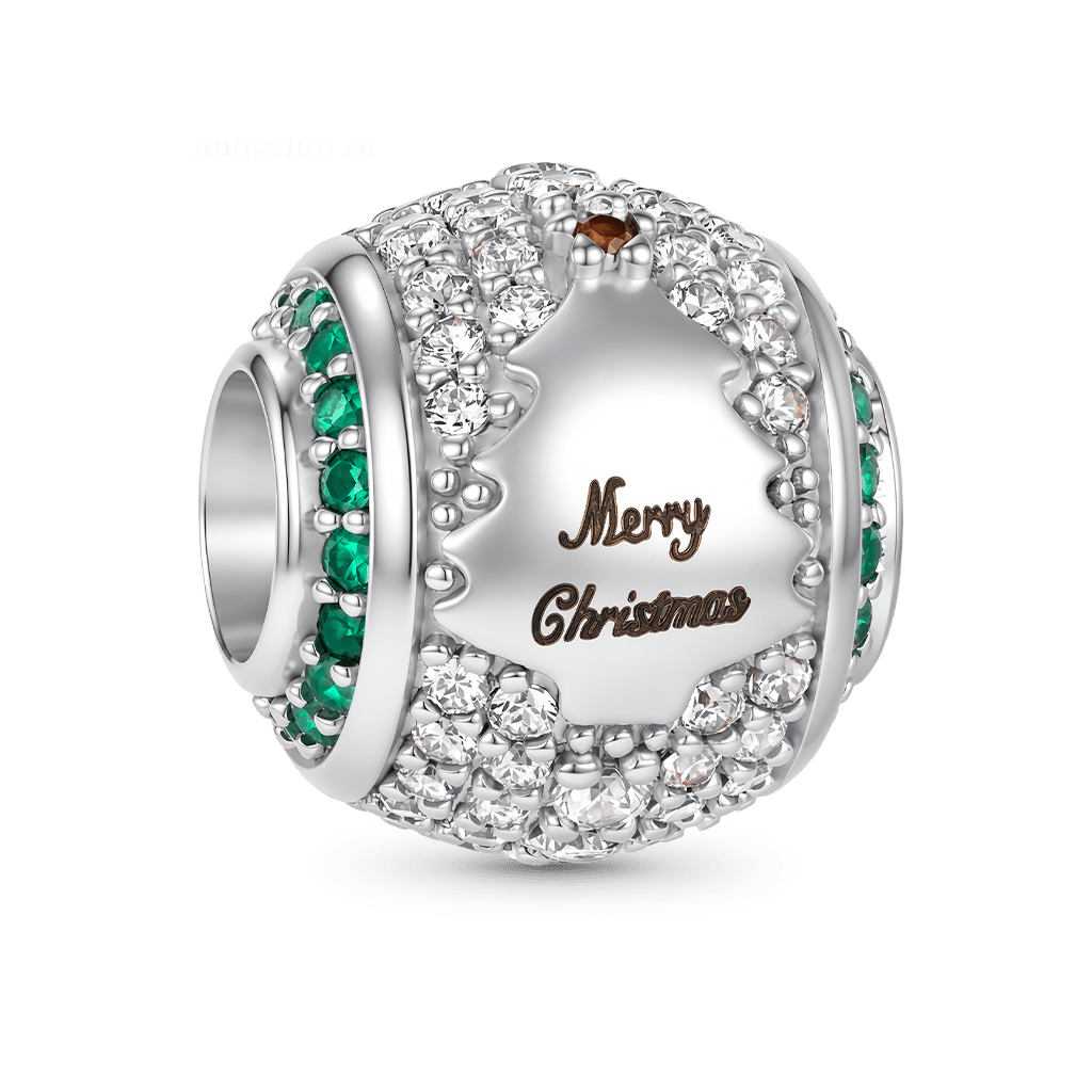 Gnoce Christmas Tree Charm Platinum-plated Silver Blend_5