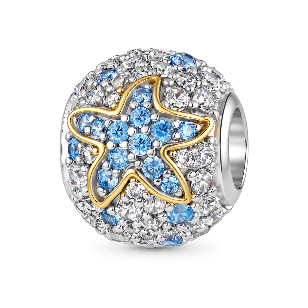 Gnoce Starfish Charm Platinum-plated Silver Blend_1