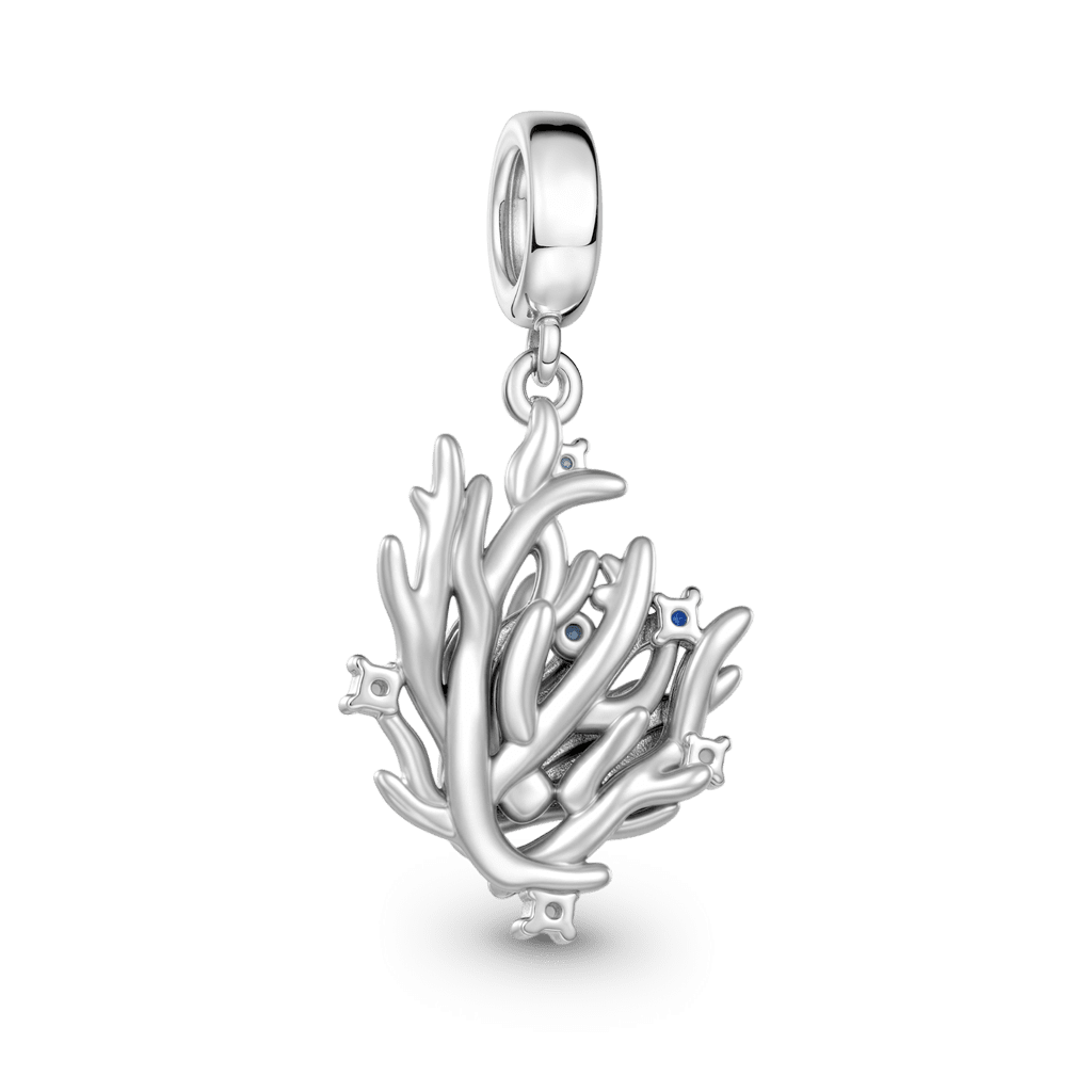Gnoce Coral Reef Fish Charm Platinum-plated Silver Blend_5