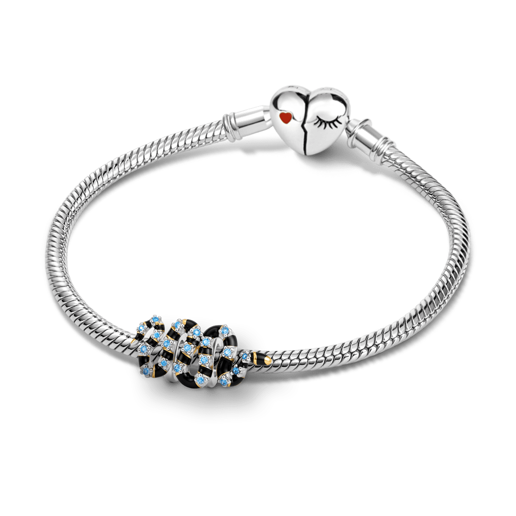 Gnoce Sea Snake Charm Platinum-plated Silver Blend_3