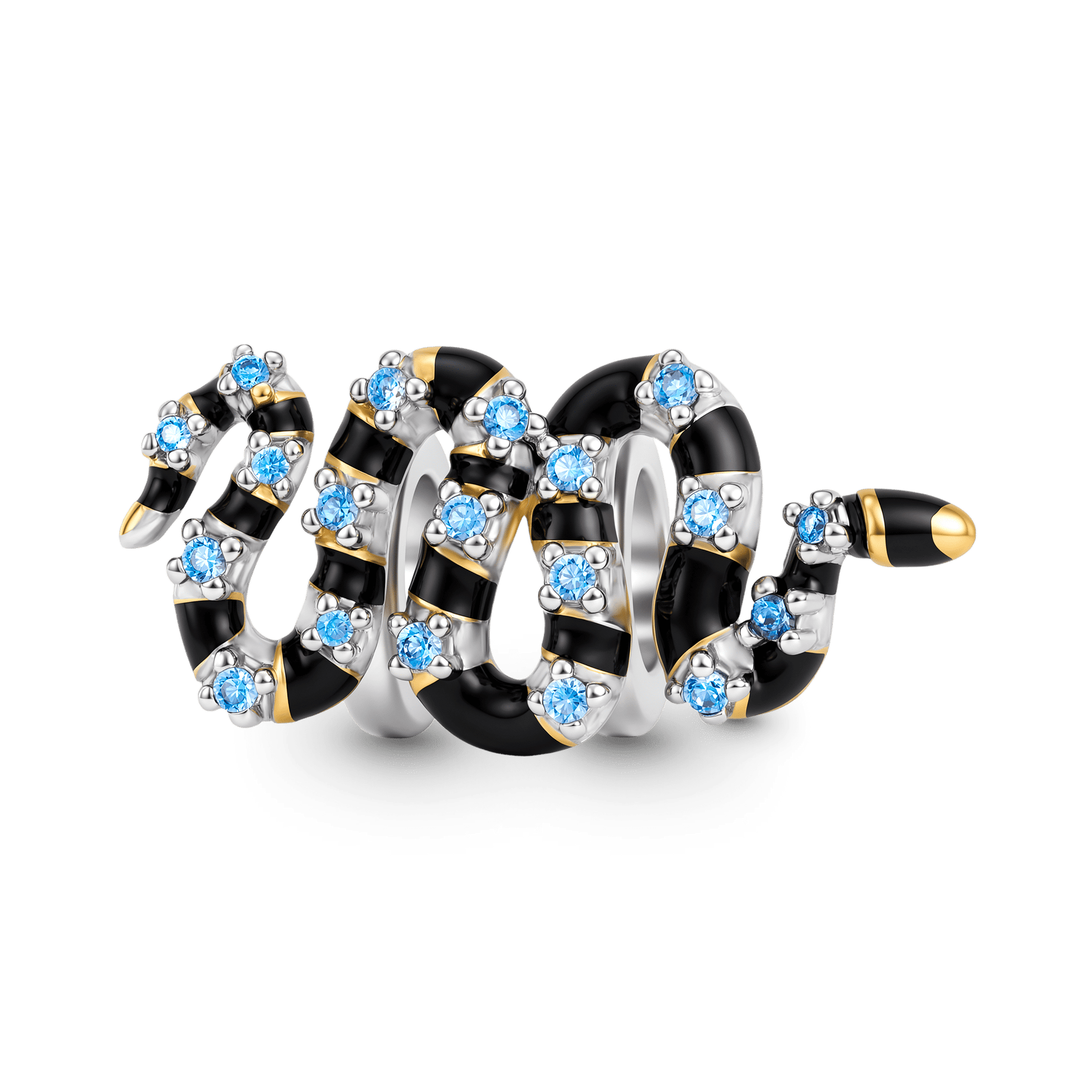 Gnoce Sea Snake Charm Platinum-plated Silver Blend_1