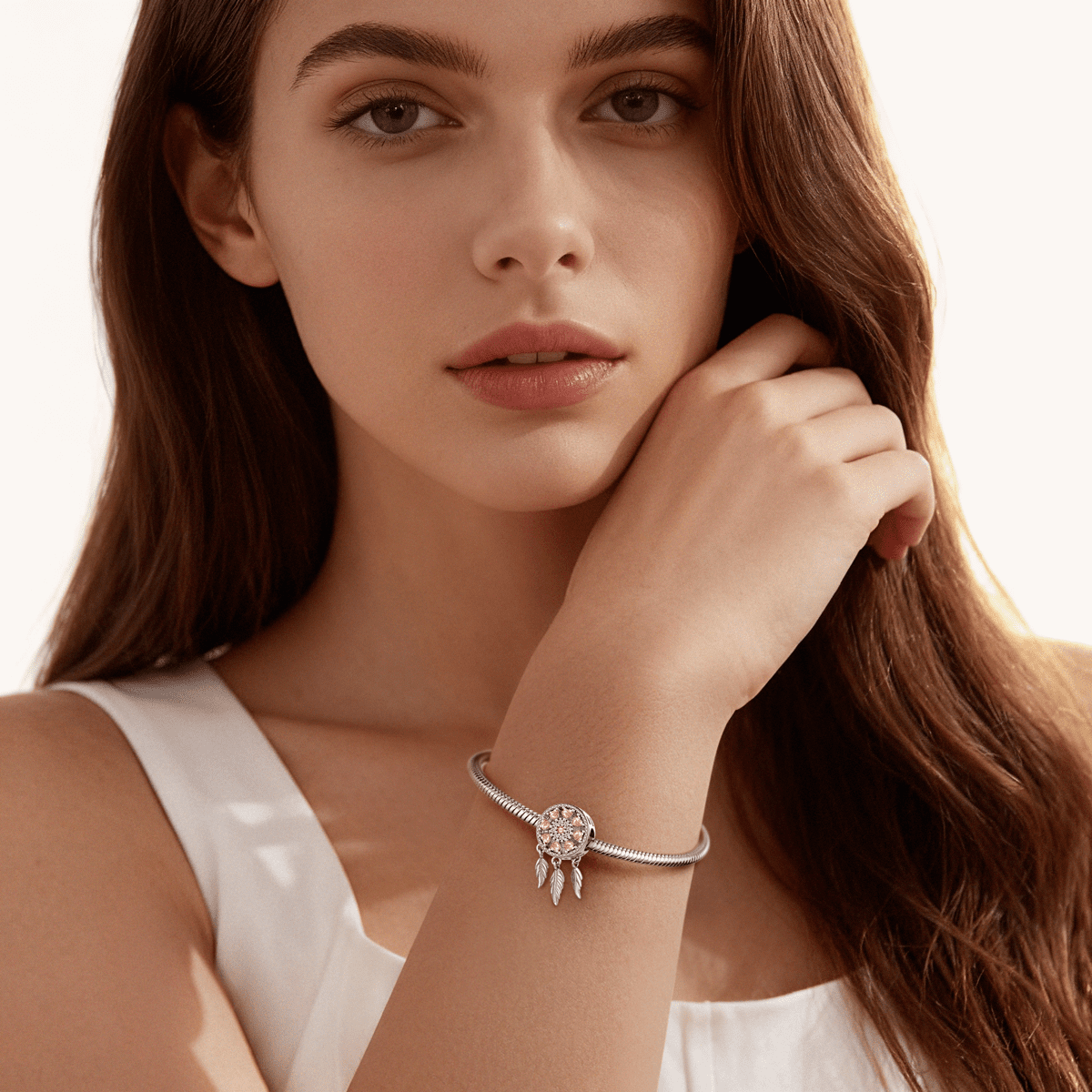 Gnoce Dreamcatcher Charm Platinum-plated Silver Blend_4
