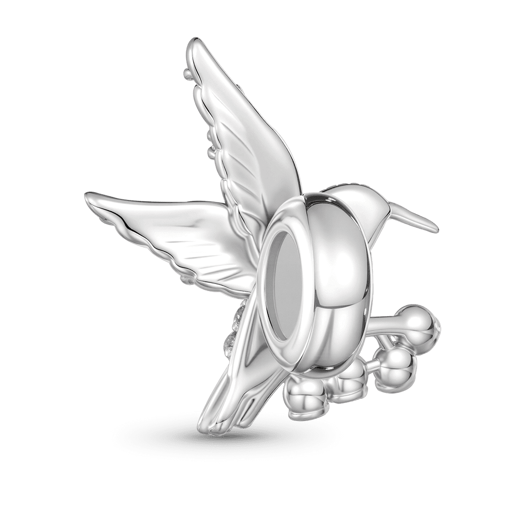 Gnoce Hummingbird Charm Platinum-plated Silver Blend_5