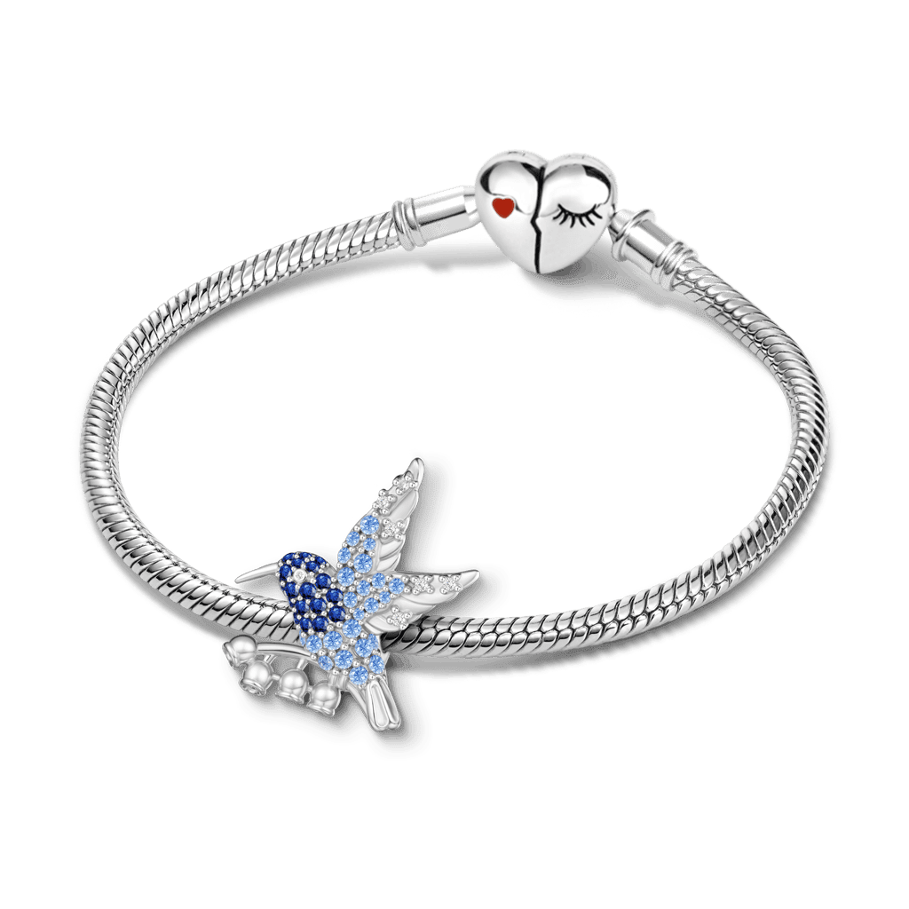 Gnoce Hummingbird Charm Platinum-plated Silver Blend_3