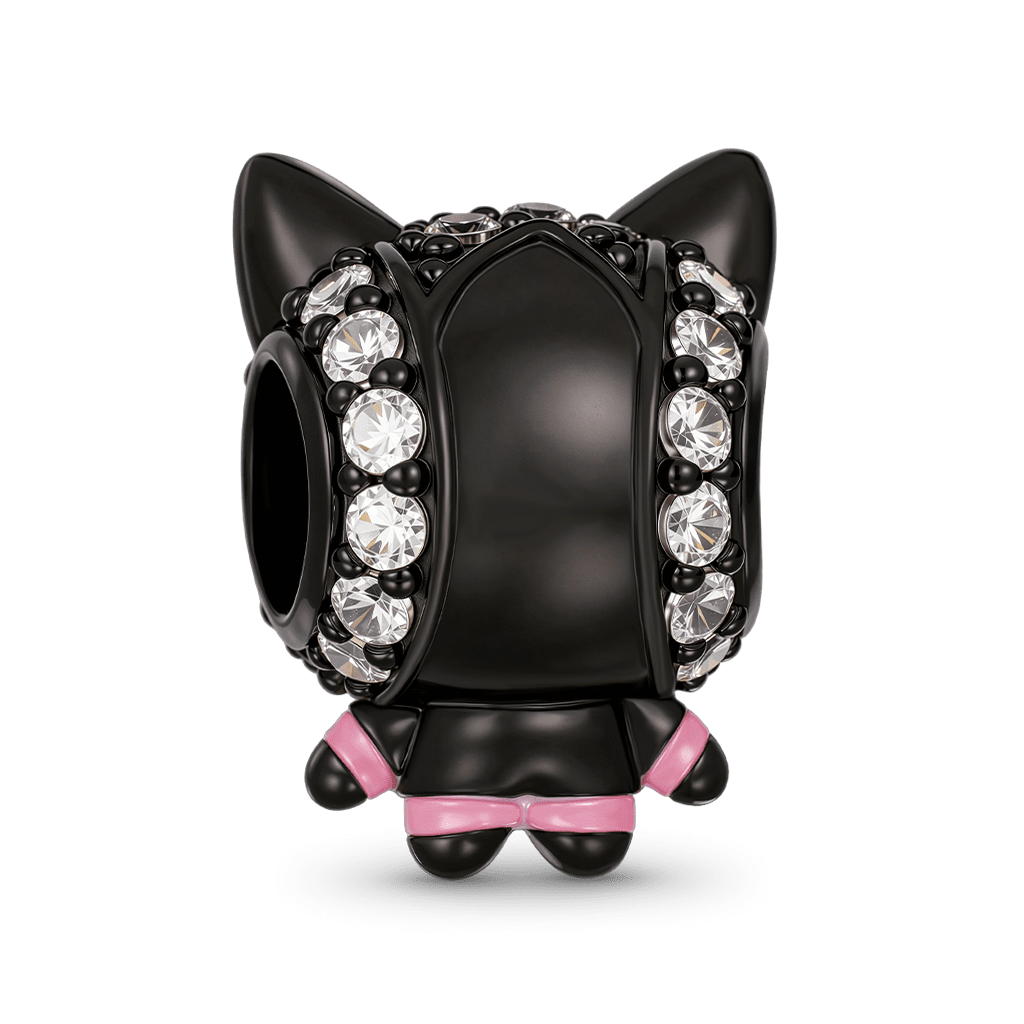 Gnoce Cute Cat Mummy Charms Platinum-plated Silver Blend_6