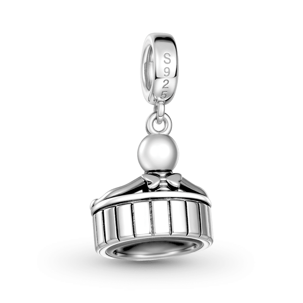 Gnoce Skeleton In A Bath Charm Platinum-plated Silver Blend_6