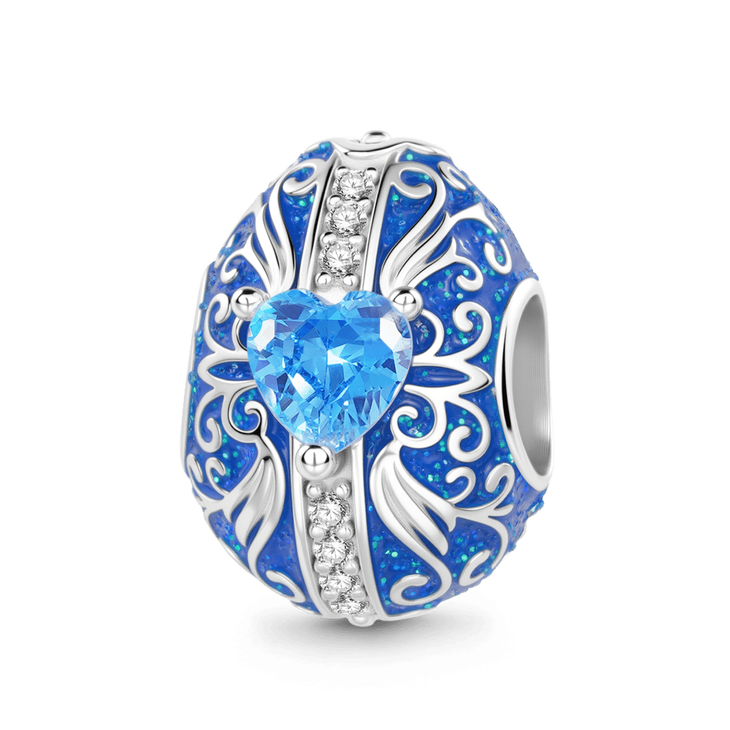 Gnoce Easter Egg Charm Platinum-plated Silver Blend_5
