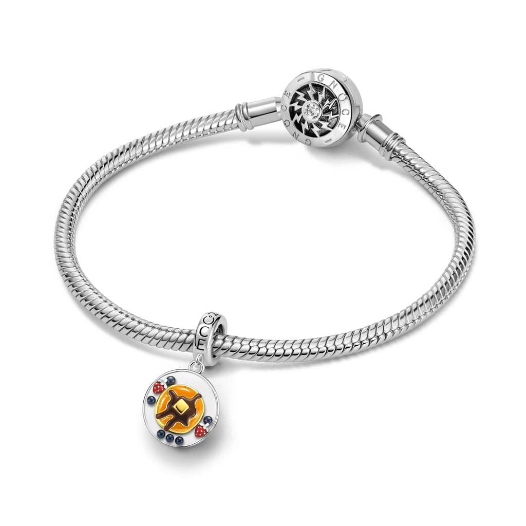 Gnoce Pancake Charm Platinum-plated Silver Blend_3