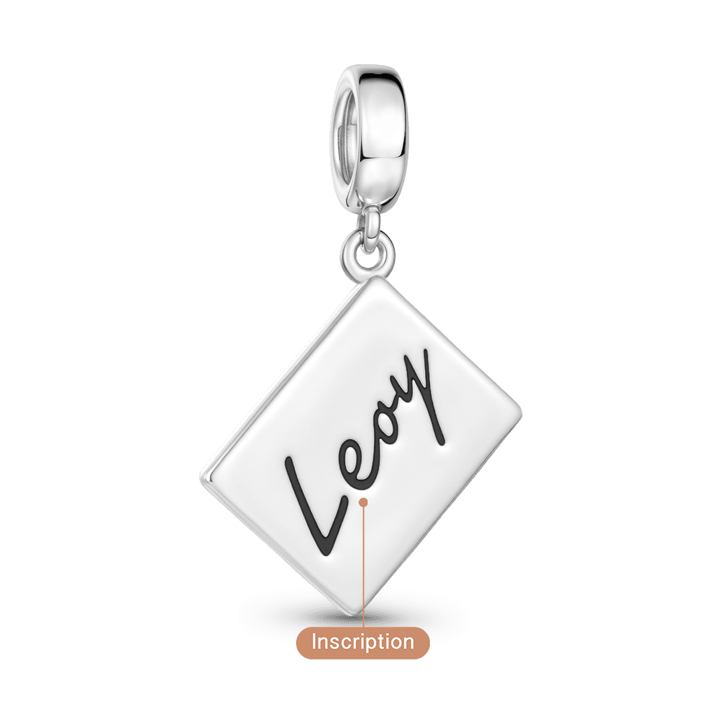Gnoce Rotatable Vinyl Records Engravable Charm Platinum-plated Silver Blend_6