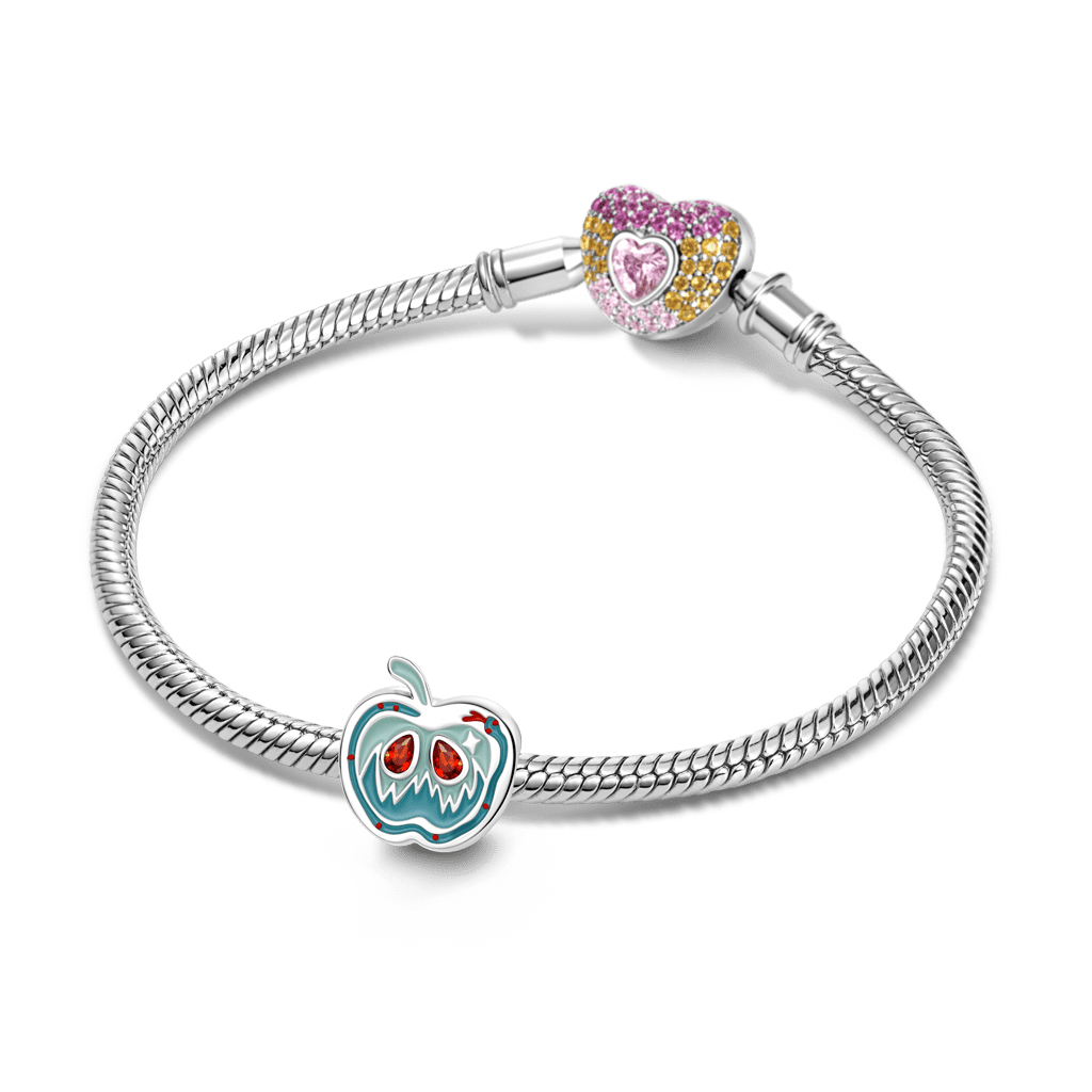 Gnoce Half An Apple Charm Platinum-plated Silver Blend_3