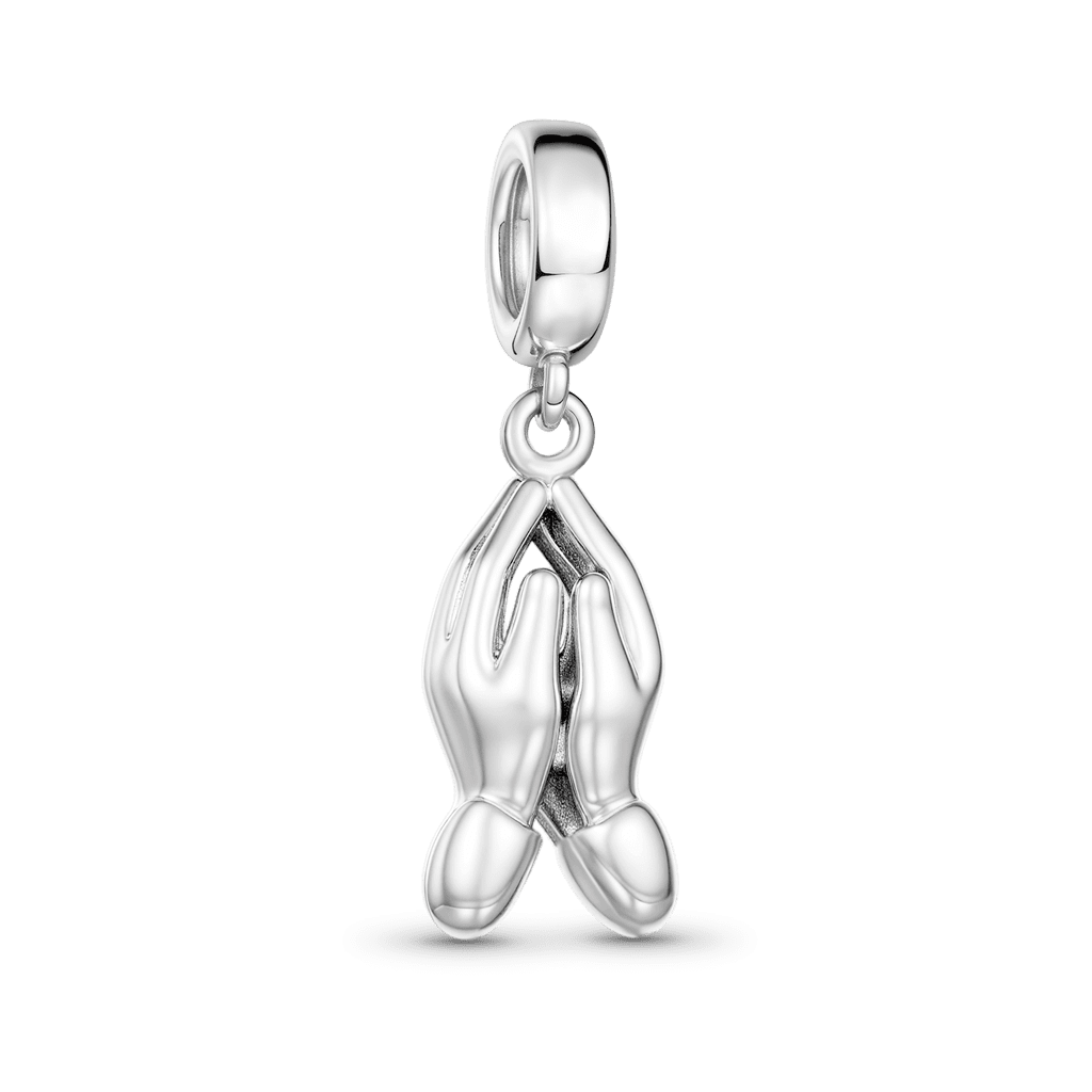 Gnoce Holding Fire In Both Hands Charm Platinum-plated Silver Blend_6