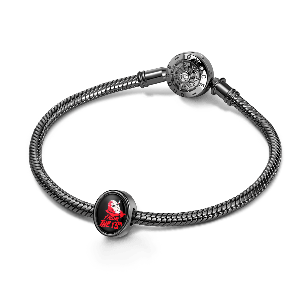 Gnoce Jason Voorhees Hockey Mask Charm Platinum-plated Silver Blend_3