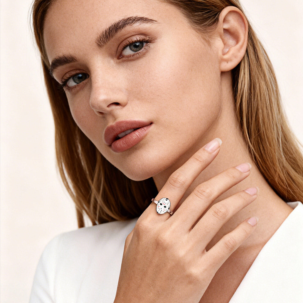 Gnoce Friday the 13th Ring Platinum-plated Silver Blend_3