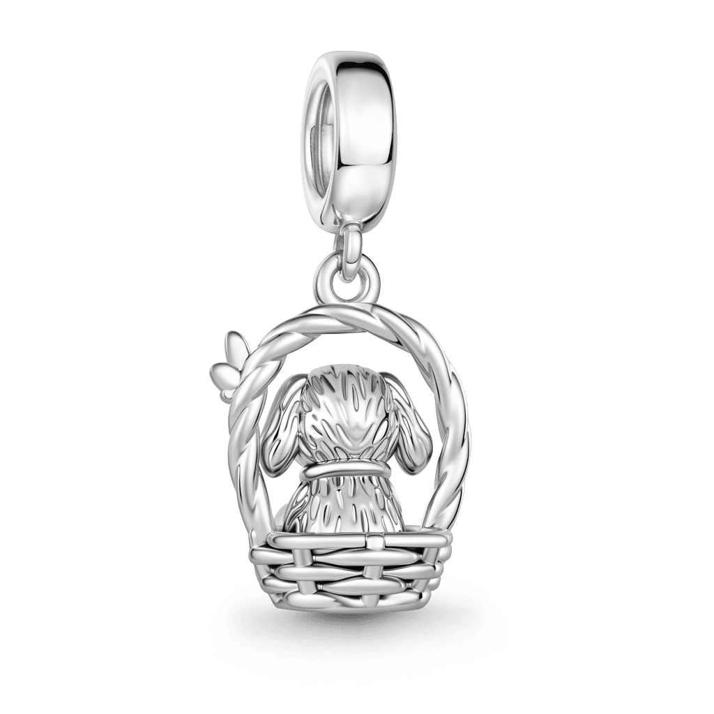 Gnoce Dog Mother Charm Platinum-plated Silver Blend_6