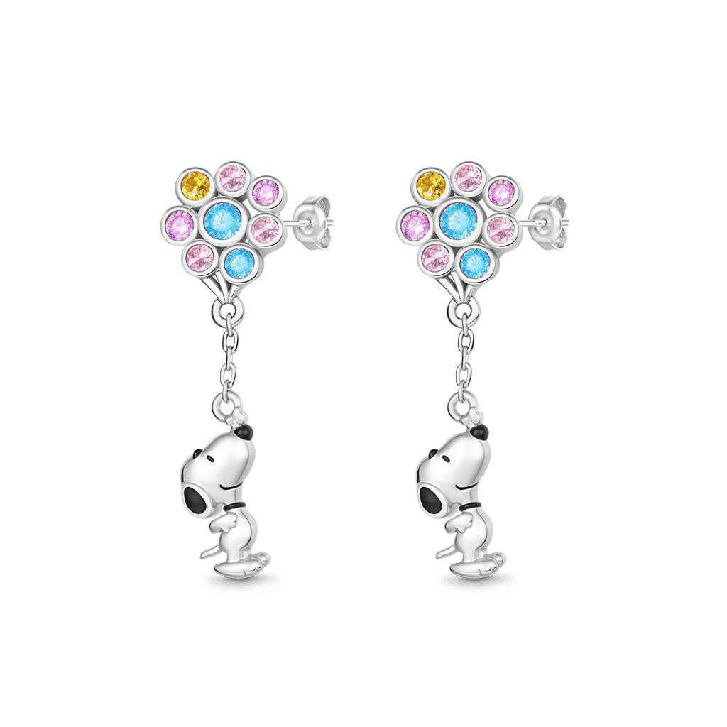 Gnoce Peanuts Snoopy Colorful Balloons Drop Earrings_1