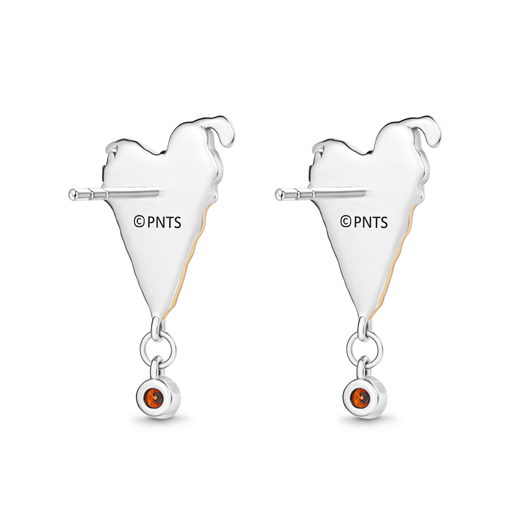 Gnoce Peanuts Snoopy Pizza Stud Earrings_4