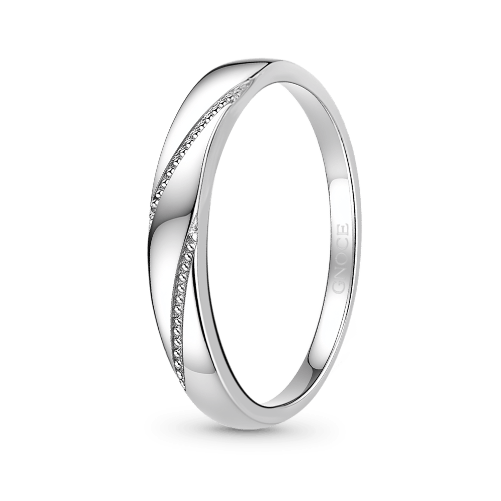 Gnoce 'Love At First Sight' Adjustable Diamond Couple Rings_2