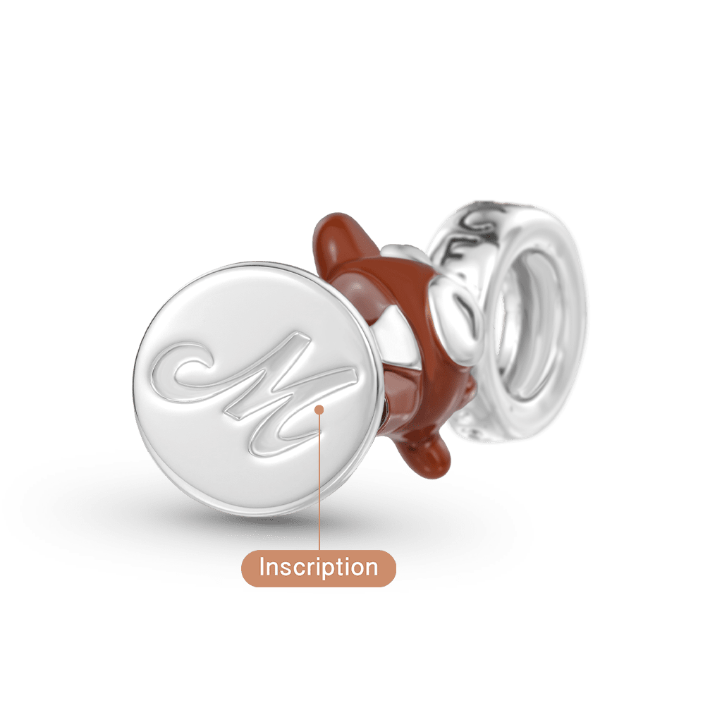Gnoce Highland Cow Wax Seal Engravable Charm Platinum-plated Silver Blend_2