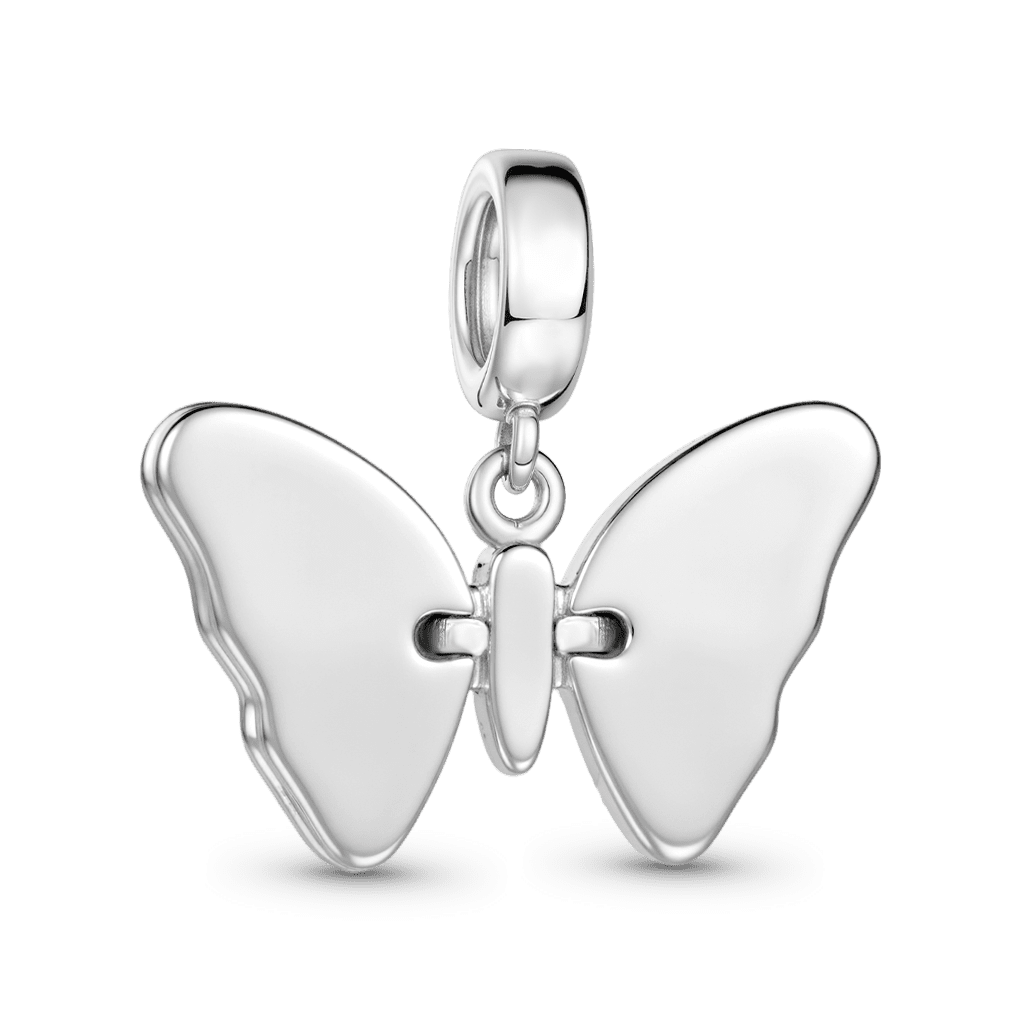 Gnoce Butterfly Charm Platinum-plated Silver Blend_6