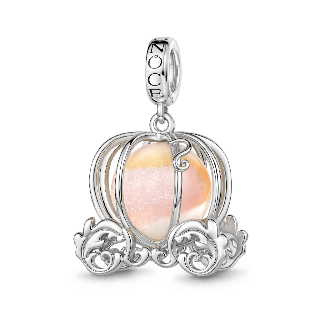 Gnoce Pumpkin Carriage Charm Platinum-plated Silver Blend_1