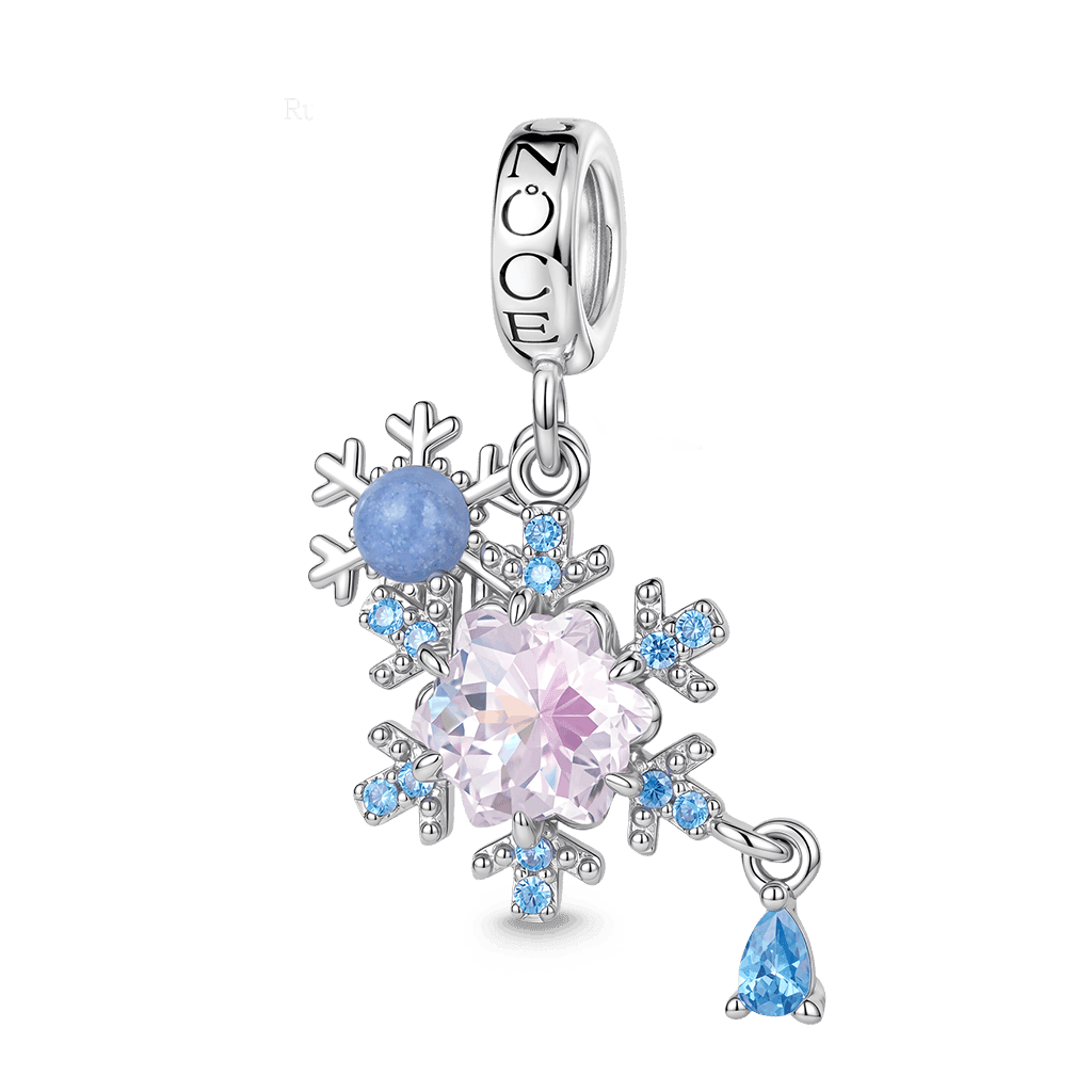 Gnoce Snowflakes Charm Platinum-plated Silver Blend_1