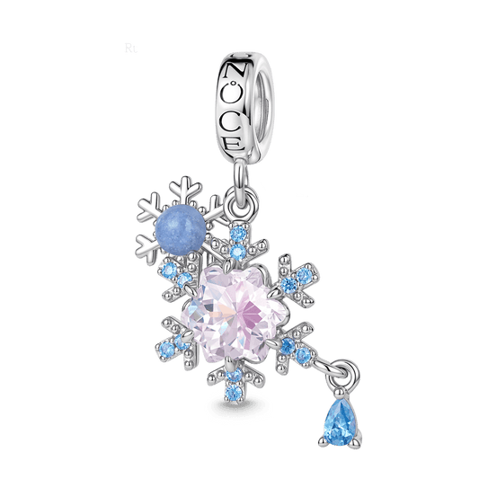 Gnoce Snowflakes Charm Platinum-plated Silver Blend_1