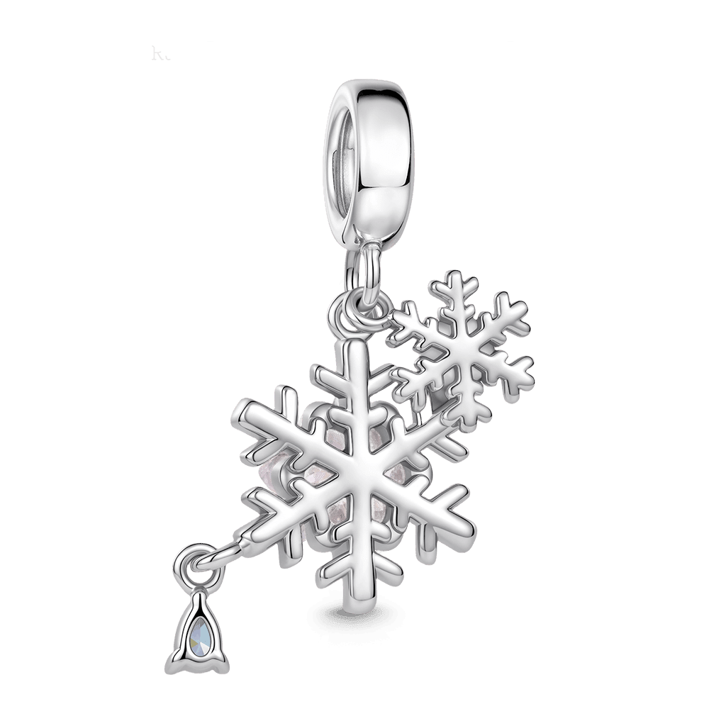 Gnoce Snowflakes Charm Platinum-plated Silver Blend_7