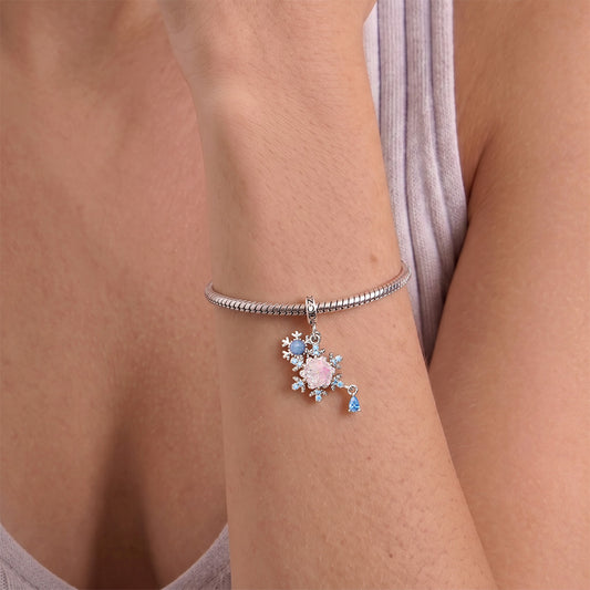 Gnoce Snowflakes Charm Platinum-plated Silver Blend_3