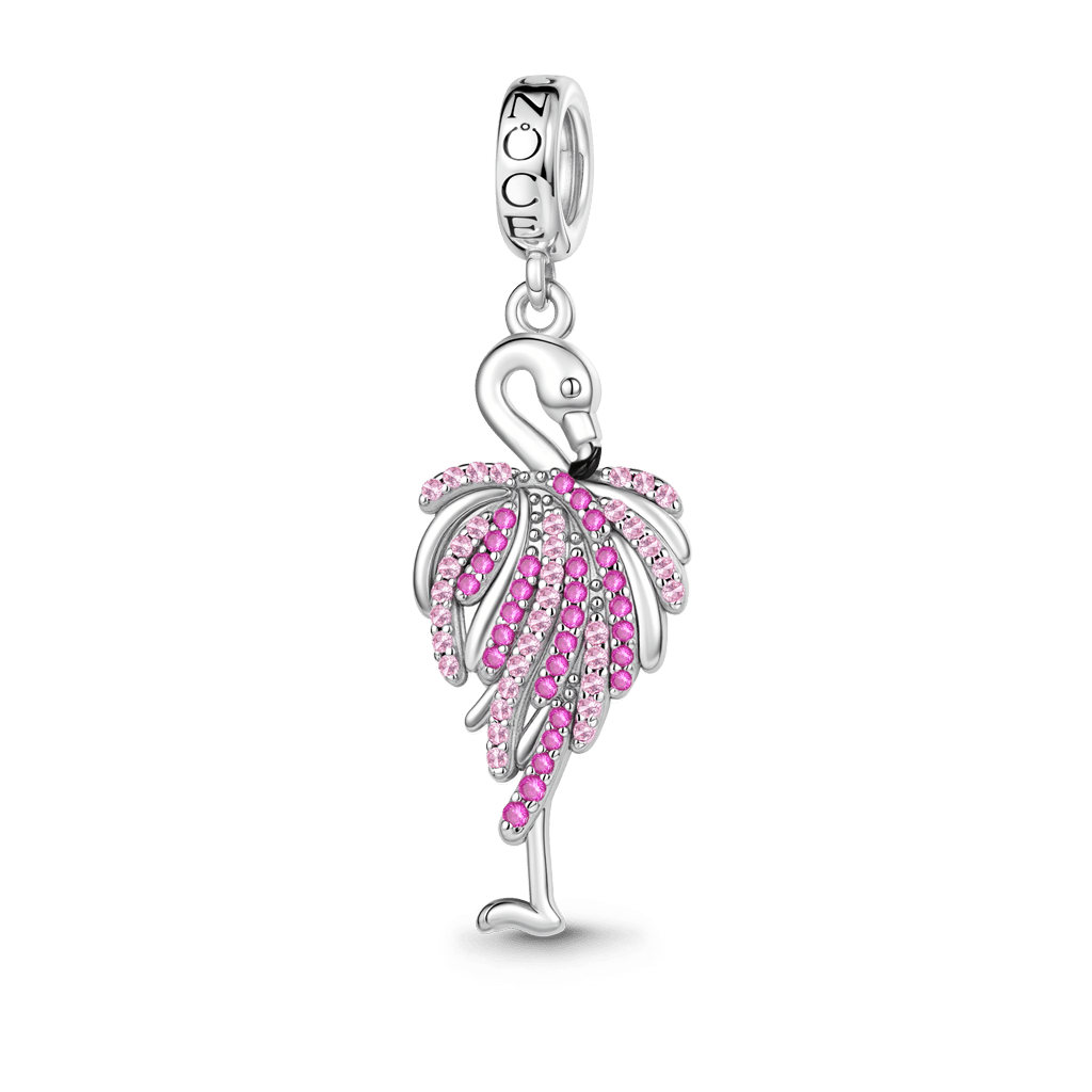 Gnoce Flamingo Charm Platinum-plated Silver Blend_1