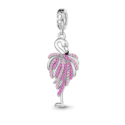 Gnoce Flamingo Charm Platinum-plated Silver Blend_1