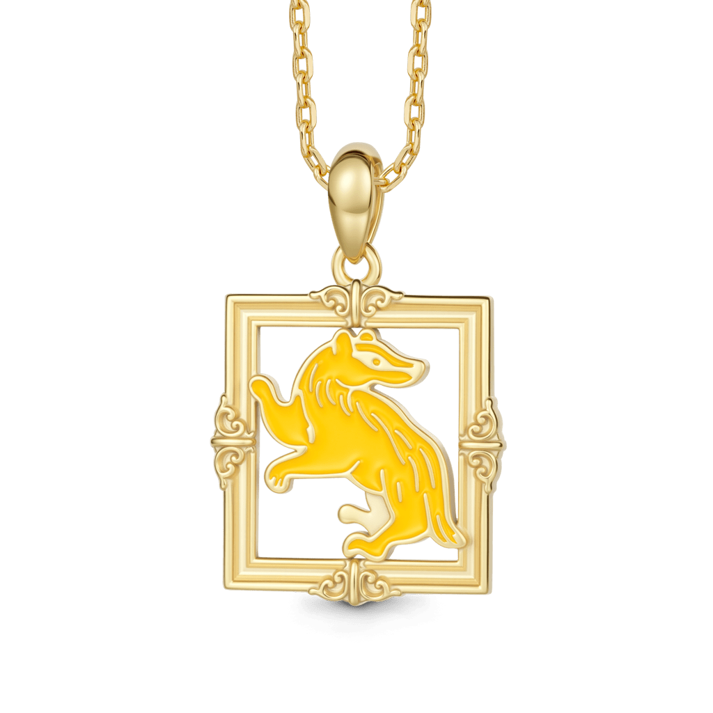 Gnoce Harry Potter Hufflepuff Badger Necklace_1