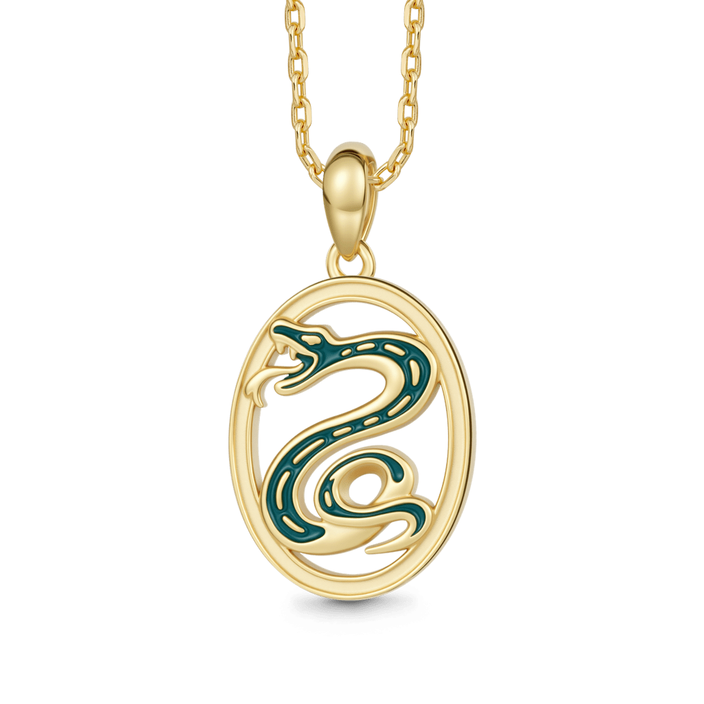 Gnoce Harry Potter Slytherin Snake Necklace_1
